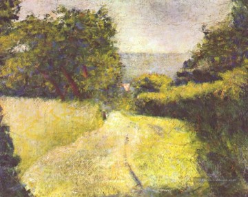 Georges Seurat œuvres - le chemin creux 1882